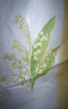 Laura Ashley Cornflower Stripe new vintage fabric yellow lily valley - per yard