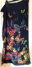 NEXT Sarong Beach Coverup Navy Blue Multicoloured Butterfly One Size
