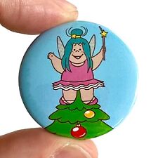 Fairy On top Tree Topper Mavis Cruet Christmas 38mm Button Pin Badge