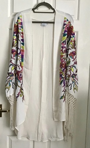 Asos embroidered ivory kimono - embroidered,