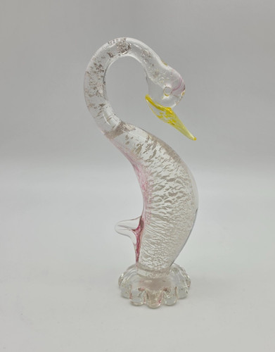 Figurine art glass - glass, swan