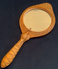 Stunning Arts and Crafts Carved Mirror Featuring Integral Peacock Design c.1900