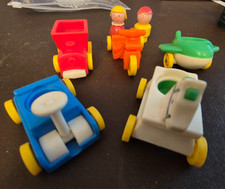 Vintage Retro Fisher Price Toys Play Family Little Riders Set No. 656 People 70s