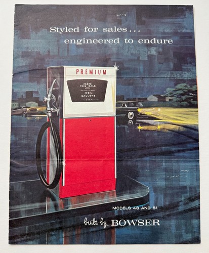 Vintage 1961 bowser gas pump - vintage,