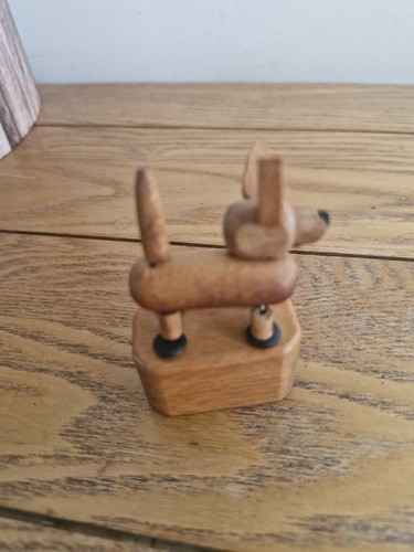 Vintage wood push button - wood,
