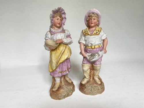 Bisque german figures - bisque,