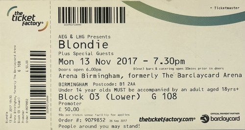 Blondie birmingham uk - blondie, birmingham,