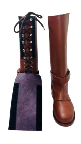 Men leather knee high boots - high,