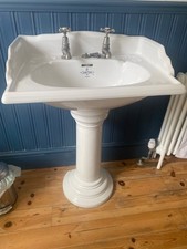 Sanitan Antique Bathroom Sink with Taps - Original
