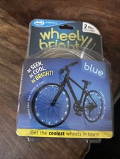 Bin NEW blue JML Wheely Bright LED Bike Wheel Spoke & Frame Lights 2 Pack