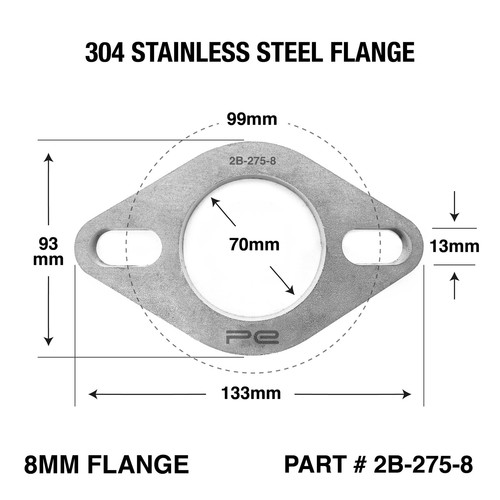 70mm 2 bolt - bolt, exhaust