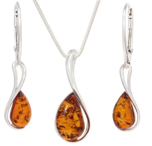 Natural baltic amber sterling - natural,