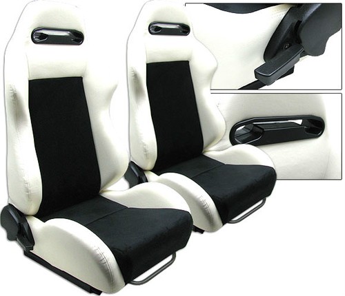 White black racing seats - 2,