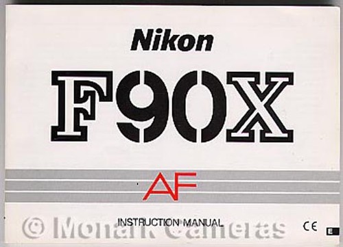 Nikon f90x instruction book - f90x,