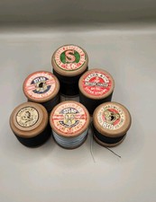 6 Vintage Wooden Sewing Thread