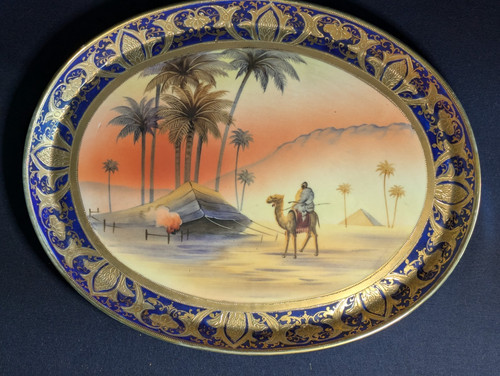 Noritake desert scene man on - man,
