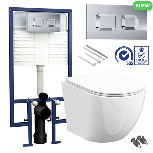 Rimless wall hung toilet - wall,