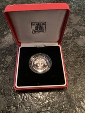 1987 Royal Mint  Piedfort Silver 925 Proof £1 Coin, 19g, COA, Box