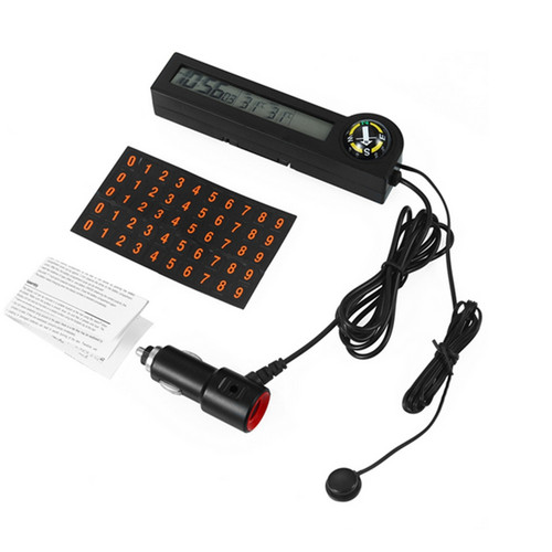 Car digital campass clock - digital,