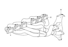 BMW Genuine Front Exhaust Manifold Cylinder 1-3 Replacement Fits E36 11621404694
