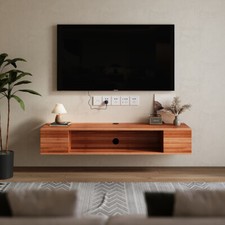 Walnut Wooden TV Unit Cabinet