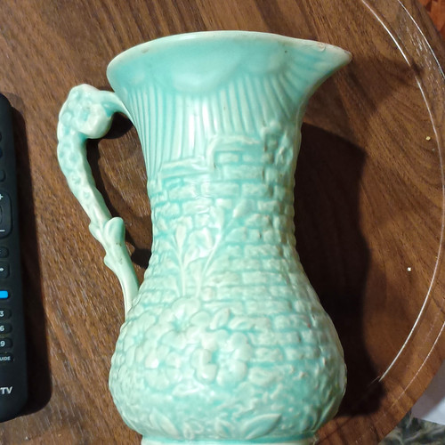 Mooneys green pottery - mooneys, pitcher