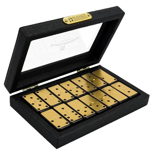 Metal surface dominoes set - metal,