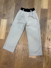 Zara Girls Beige Smart Wide Leg Trousers 11-12 years old