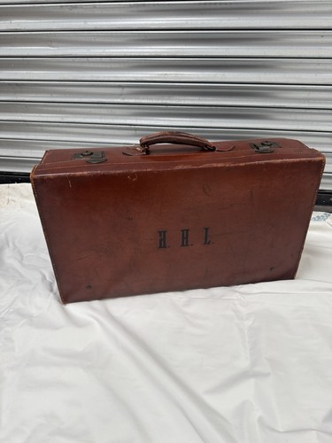 Vintage leather suitcase - vintage,