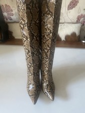 Women's Knee High Boots Snake