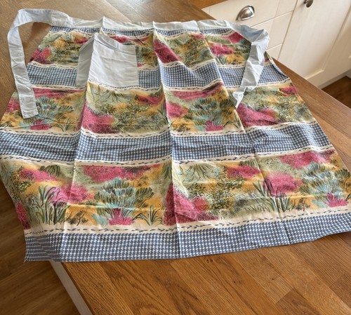 Vintage half pinny wide apron - vintage,