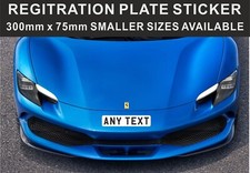 Small Number Plate small Registration Plate Sticker Show Car stick on