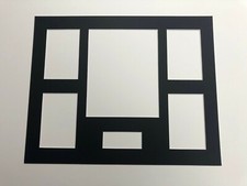 20x16" in Mount with 10x8 in & four 6x4" Photos + Text Box For Autograph Display