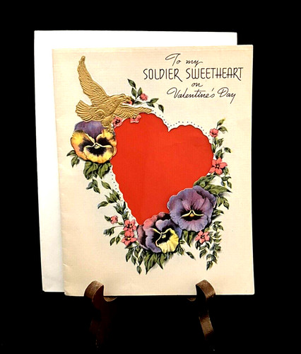 Vintage valentine card for - vintage,