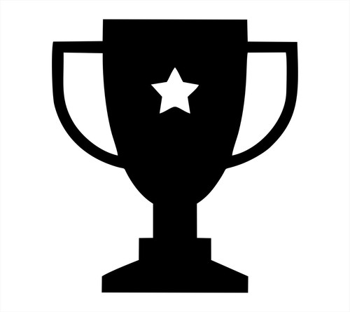 Trophy vinyl decal - trophy,