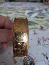 9ct rolled gold hinged bangle