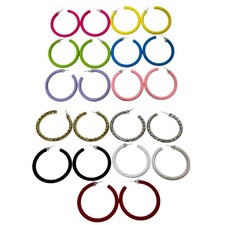 Hoop Earrings Matte 80's