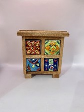 Hand-Painted Ceramic 4 Drawer