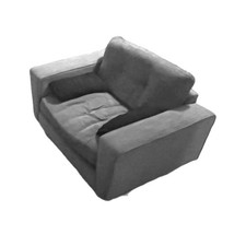 Grey Two Seater Fabric “Cuddle” Chair