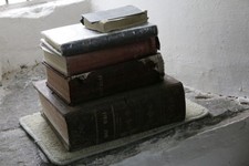 Photo 6x4 Stack of Bibles