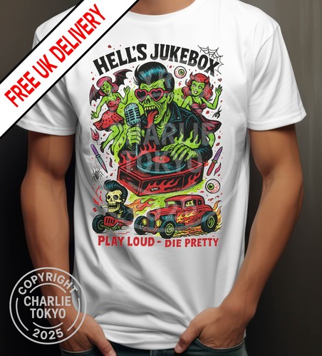 Men psychobilly shirt - psychobilly, t-shirt