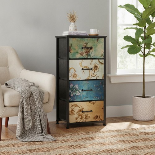 Retro drawer fabric - 4-drawer,