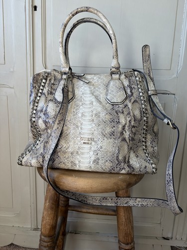 Guess snakeskin print bag - print,