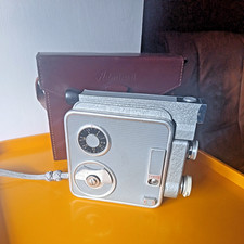 Vintage Meopta Admica 8F 8mm Cine Movie Camera Leather Case 1960's untested