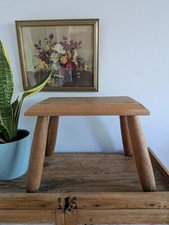Vintage Step Stool Milk Wooden