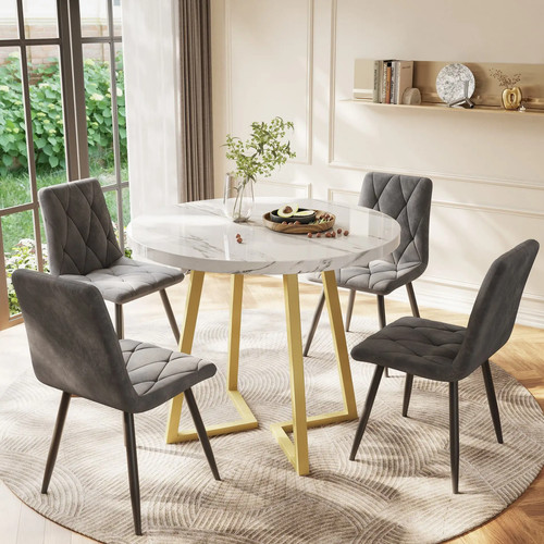 Round dining table - round,
