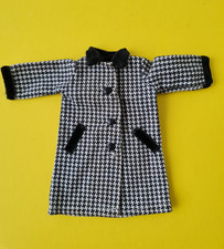 Vintage Sindy Barbie Doll Size Houndstooth Coat VGC