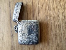Antique Silver Vesta Case 1902