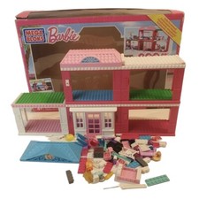 barbie mega bloks build-n-play fab mansion 80149 incomplete origional box prop