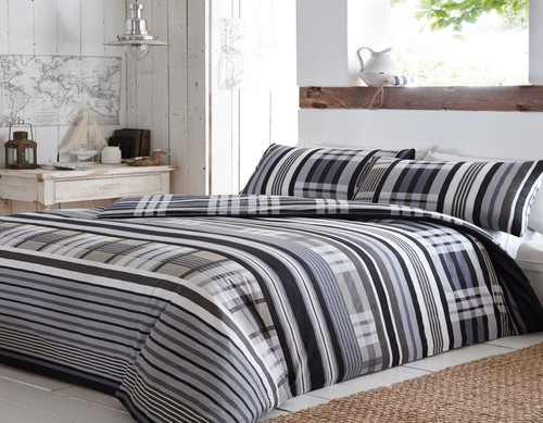 Rhode island charcoal duvet - island,